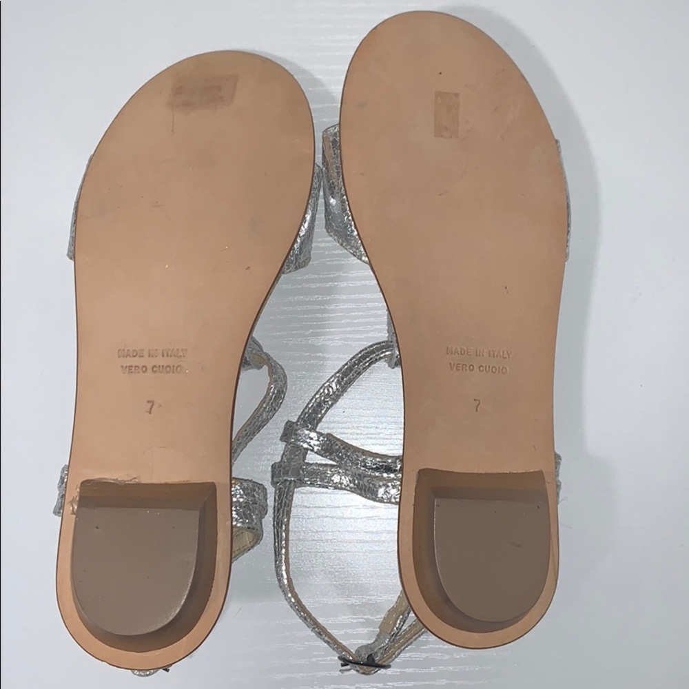 BUTTER Made In Italy Silver Sandal - Picture 4 of 5